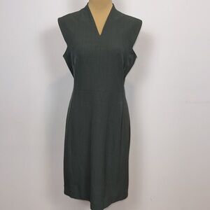 M.M. LaFleur Aditi Dress WonderTex Gray Sheath Size 10